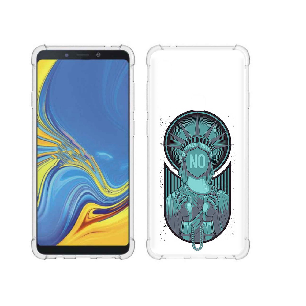 

Чехол MyPads Tocco для Samsung Galaxy A9 статуя свободы зеленый (PT118683.560.623), Прозрачный, Tocco