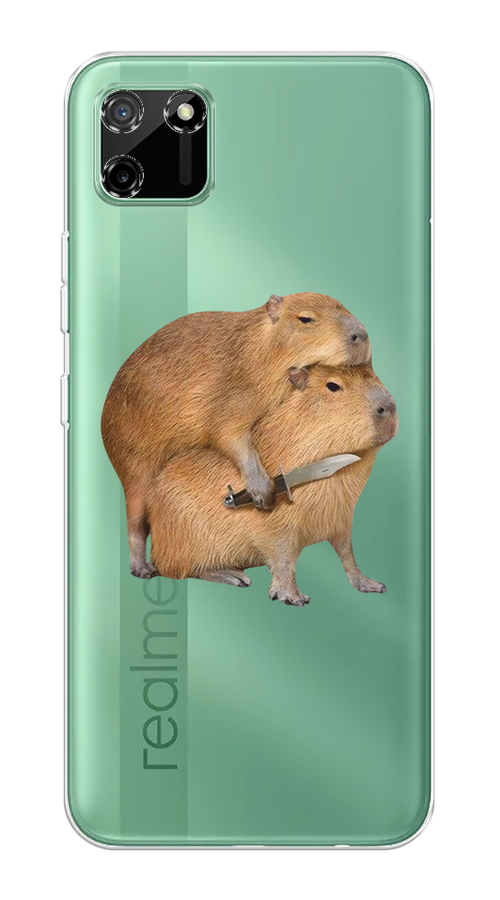 

Чехол на Realme C11 2020 "Капибара с ножом", Бежевый, 253850-1