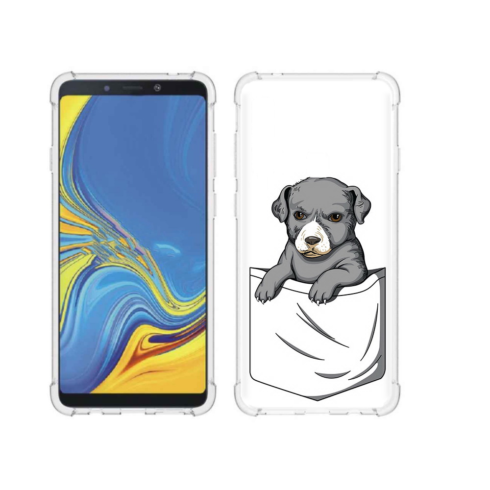 

Чехол MyPads Tocco для Samsung Galaxy A9 собачка в кармане (PT118683.560.611), Прозрачный, Tocco