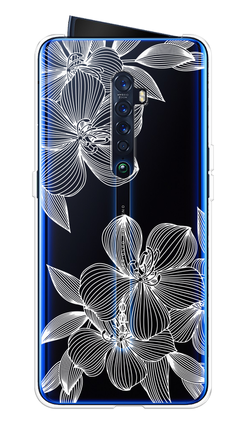 

Чехол на Oppo Reno 2 "Крокус", Белый;прозрачный, 253550-1