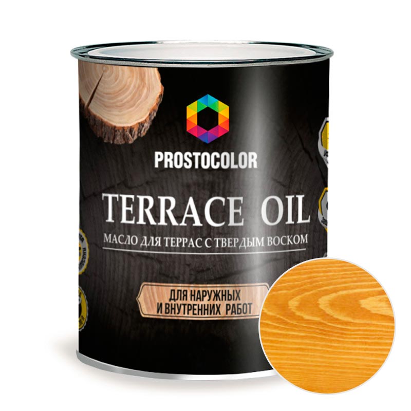 

Масло PROSTOCOLOR для террас Тик 2,2 л, Коричневый