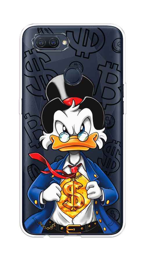 

Чехол на Oppo A12 "Scrooge Goldman", Черный;белый;синий, 253450-1