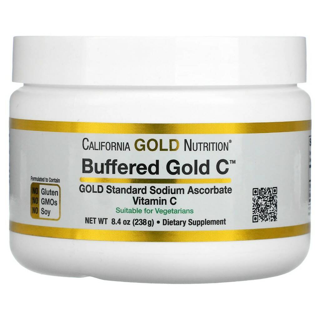 California Gold Nutrition Buffered Gold C Powder, Sodium Ascorbate (8.40 oz) 238г