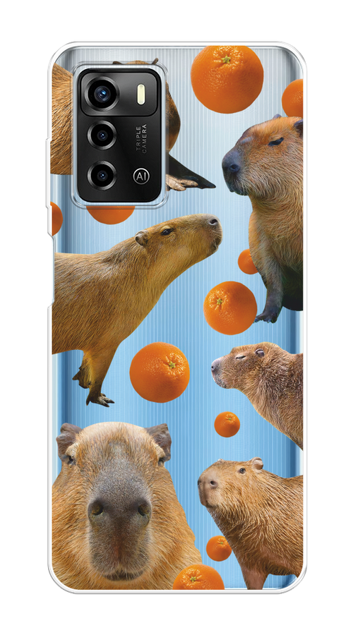

Чехол на ZTE Blade A72/V40 Vita "Капибара и апельсины", Бежевый;оранжевый, 135450-1