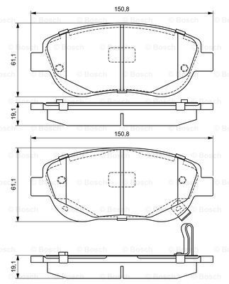 

Тормозные колодки Bosch дисковые 986494682