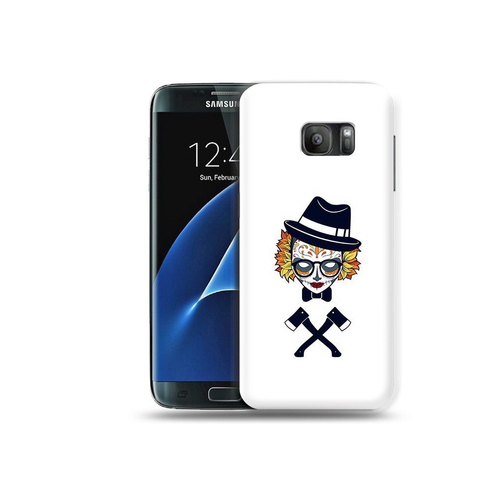 

Чехол MyPads Tocco для Samsung Galaxy S7 девушка в маске с топорами рисунок, Прозрачный, Tocco