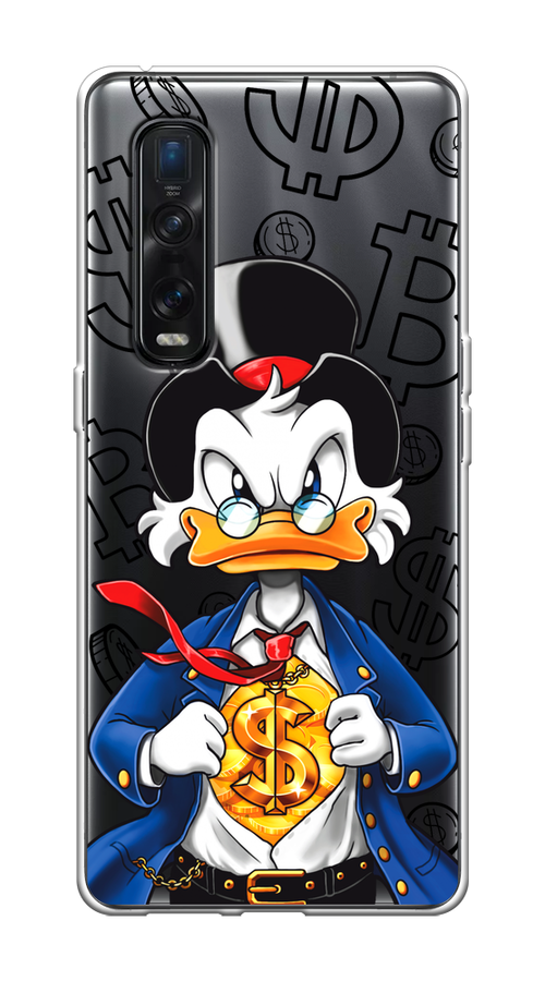 

Чехол на Oppo Find X2 Pro "Scrooge Goldman", Черный;белый;синий, 253350-1