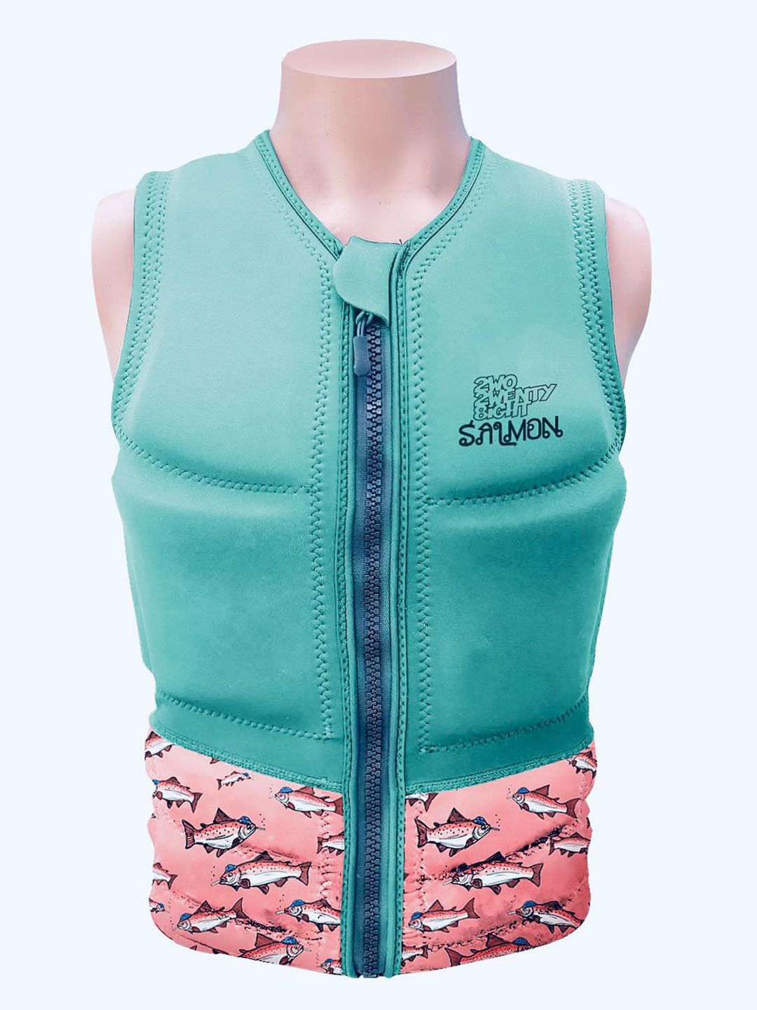 

Жилет для вейкборда 228 Salmon ss23 (turq/pink, XS), Розовый;голубой, Salmon vest ss23