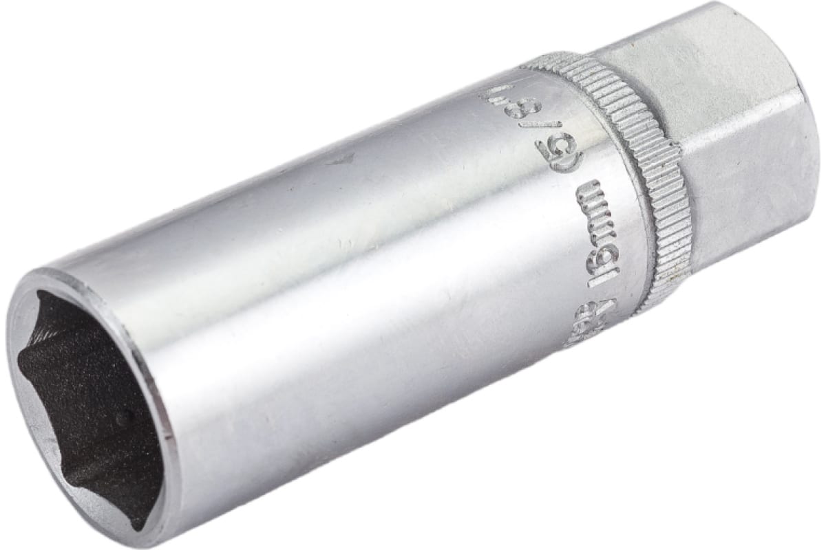 

Головка свечная 16мм 3/8 6-гранная с шарниром шарниром FORCE F-807316B /1/10/150