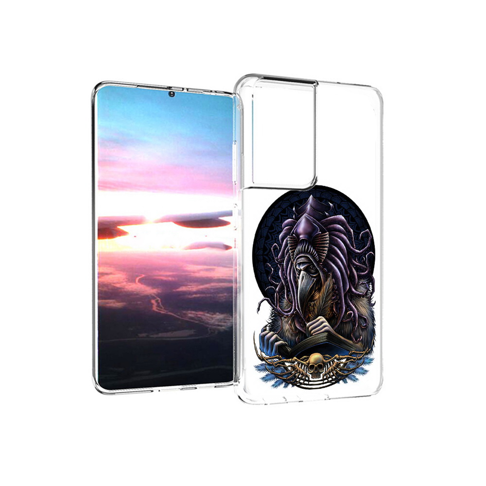 

Чехол MyPads Tocco для Samsung Galaxy S21 Ultra умный ворон (PT157307.497.650), Прозрачный, Tocco