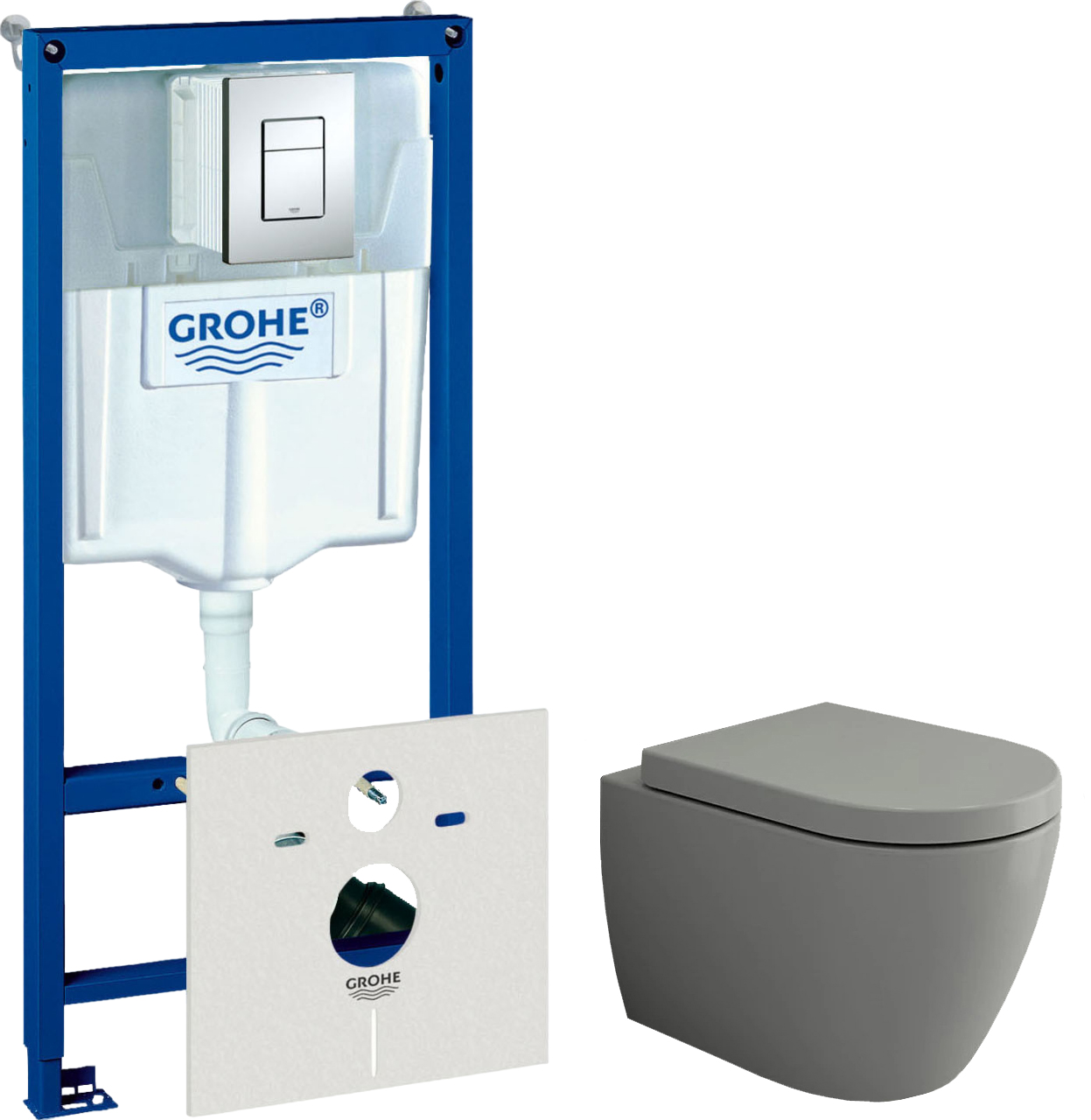 

Комплект Унитаз подвесной Bocchi Venezia 1295-006-0129 серый матовый, с крышкой A0302-006, Venezia 1295-006-0129