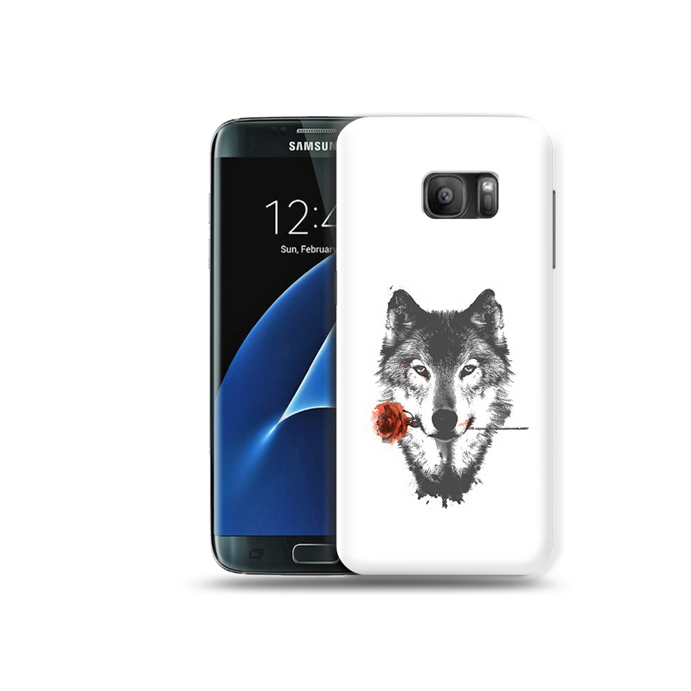 

Чехол MyPads Tocco для Samsung Galaxy S7 волк с розой, Прозрачный, Tocco
