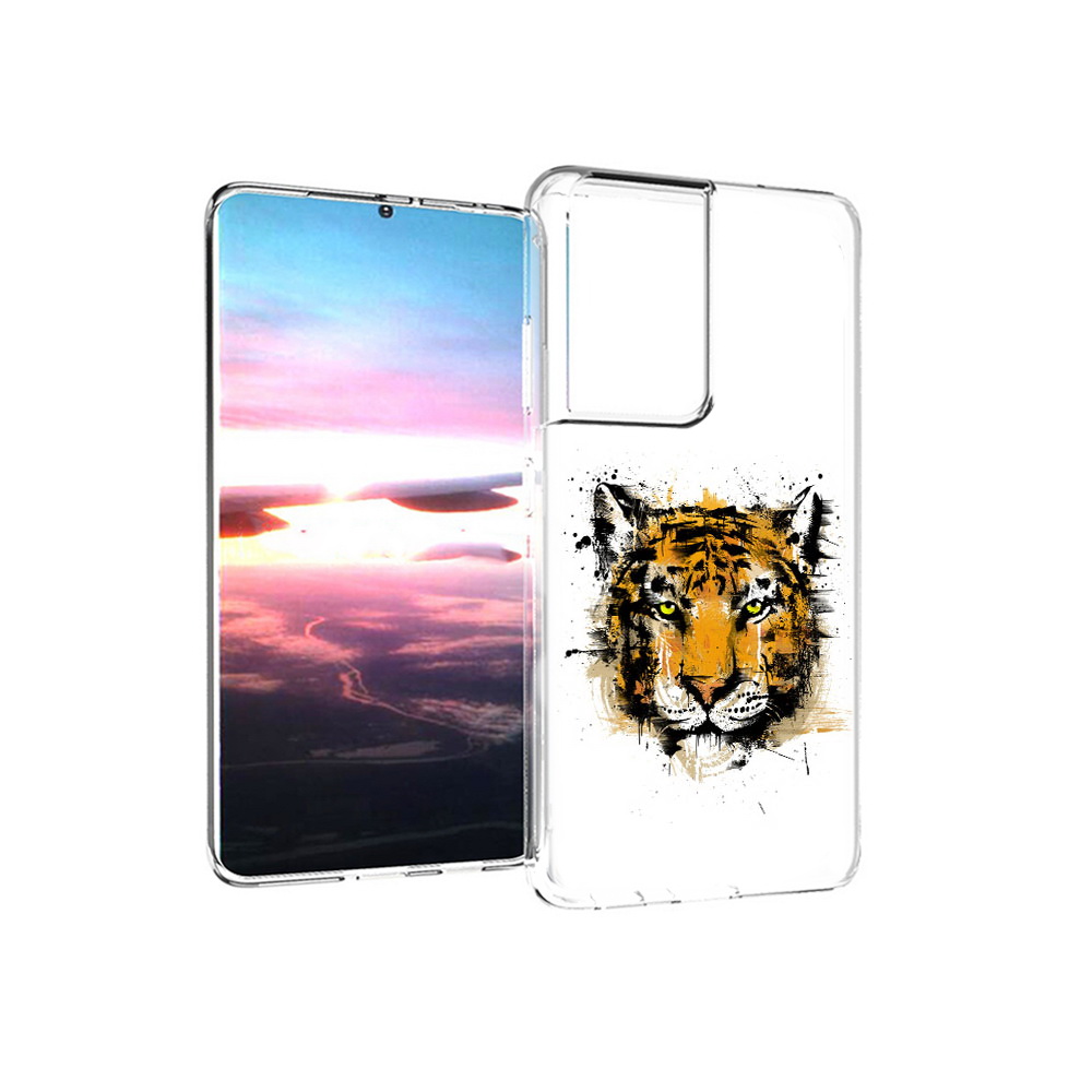 

Чехол MyPads Tocco для Samsung Galaxy S21 Ultra тигруля (PT157307.497.643), Прозрачный, Tocco