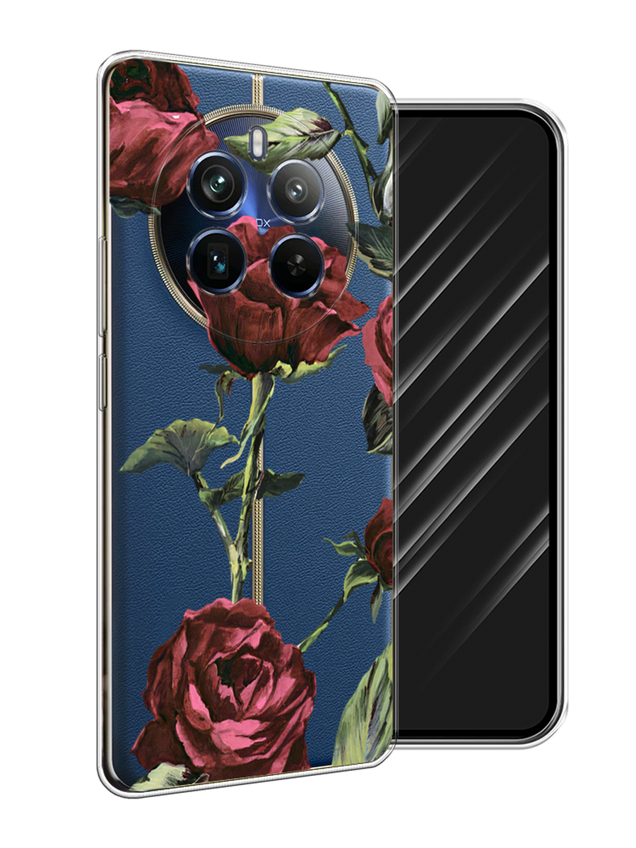 

Чехол Awog на Realme 12+ "Бордовые розы фон", Бордовый, 2516350-1