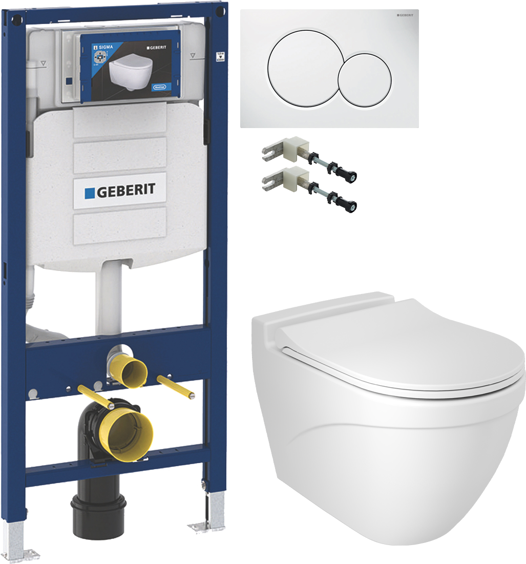 

Инсталляция Geberit Duofix UP 320111300005+Унитаз подвесной BOCCHI Taormina 1012-002-0129, Белый, Taormina