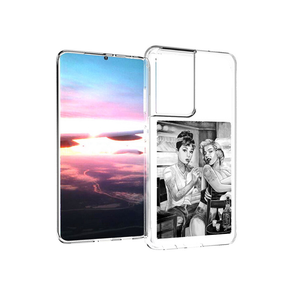

Чехол MyPads Tocco для Samsung Galaxy S21 Ultra тату мастер (PT157307.497.637), Прозрачный, Tocco