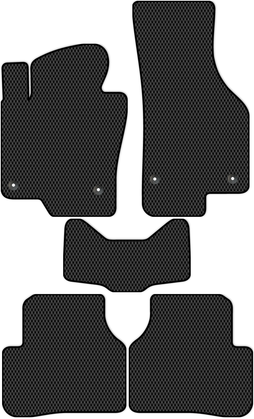 

Коврики ЭВА в салон для Volkswagen Passat 6, 7 (B7, B6) 2005 - 2015, 5 шт. черный, 5009-S5YLT-H