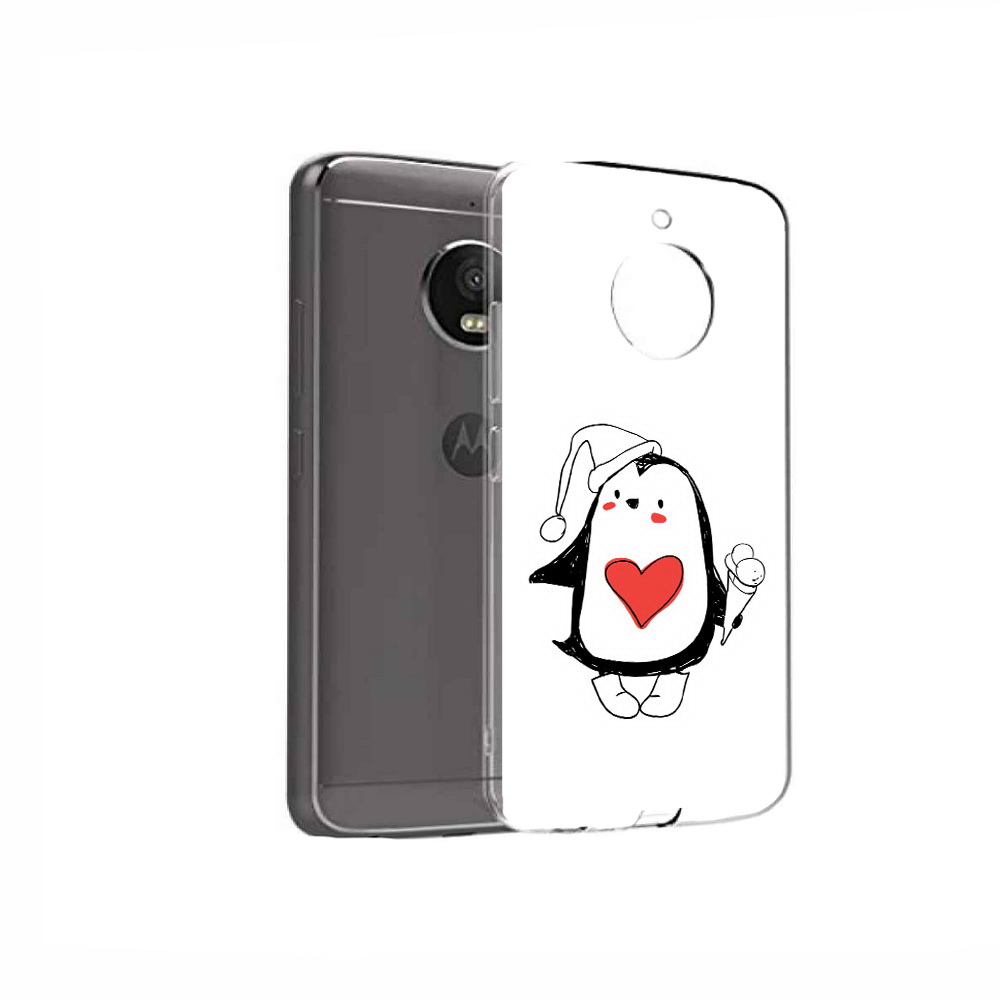 

Чехол MyPads Tocco для Motorola Moto E4 Пингвин с мороженым (PT99977.370.135), Прозрачный, Tocco