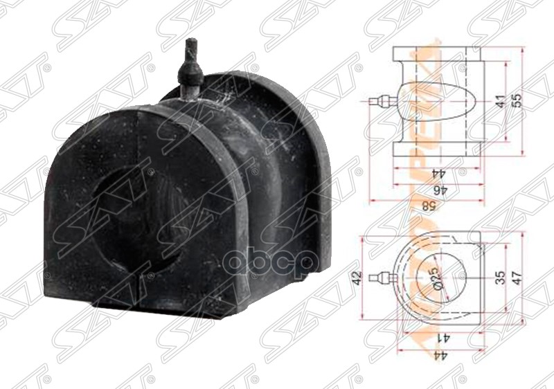 Втулка Переднего Стабилизатора D=24.2 Honda Hr-V 98-05 Sat арт. ST-51306-S2H-003