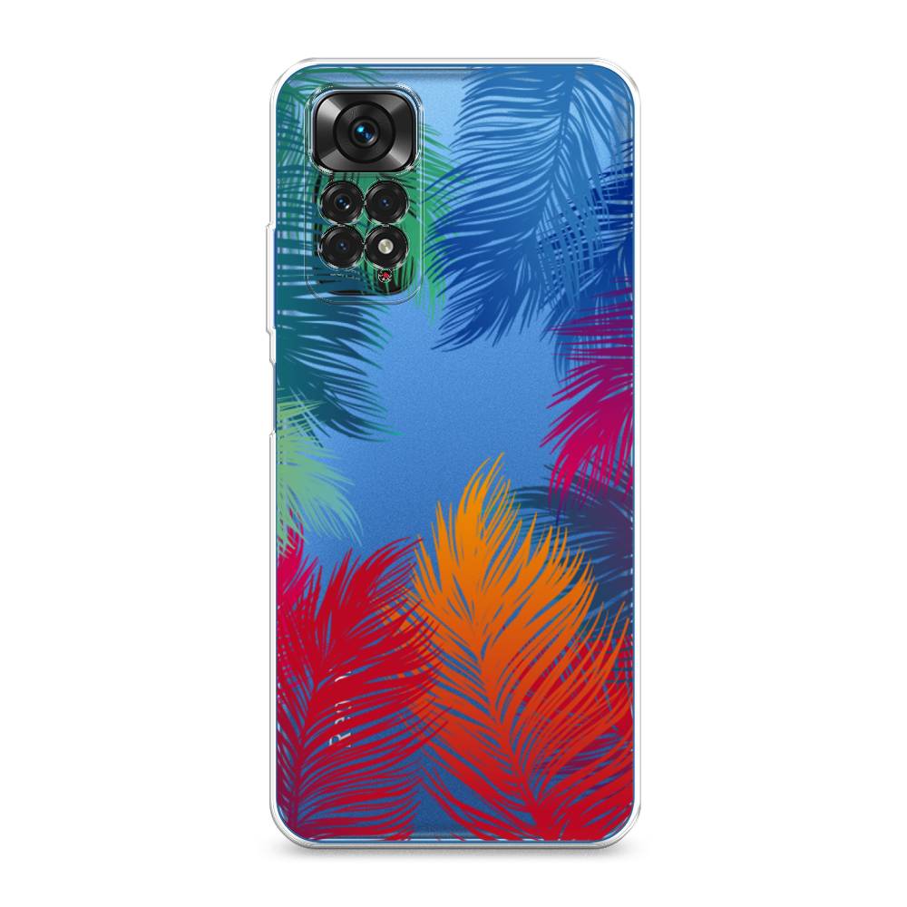 фото Силиконовый чехол "рамка из перьев" на xiaomi redmi note 11s awog