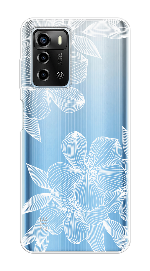 

Чехол на ZTE Blade A72/V40 Vita "Крокус", Белый;прозрачный, 135450-1