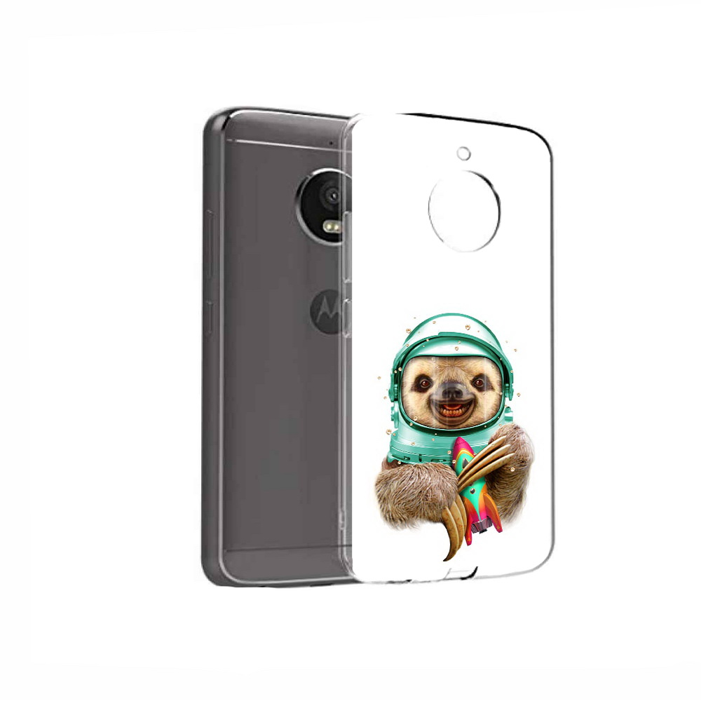 

Чехол MyPads Tocco для Motorola Moto E4 Ленивец астронавт (PT99977.370.104), Прозрачный, Tocco