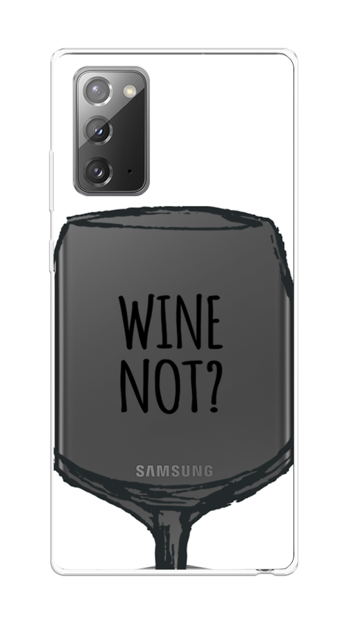 

Чехол на Samsung Galaxy Note 20 "Wine not white", Белый, 2100950-6