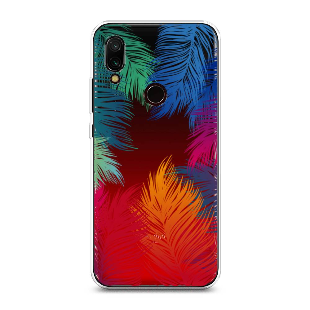

Чехол Awog на Xiaomi Redmi 7 "Рамка из перьев", Разноцветный, 35050-4