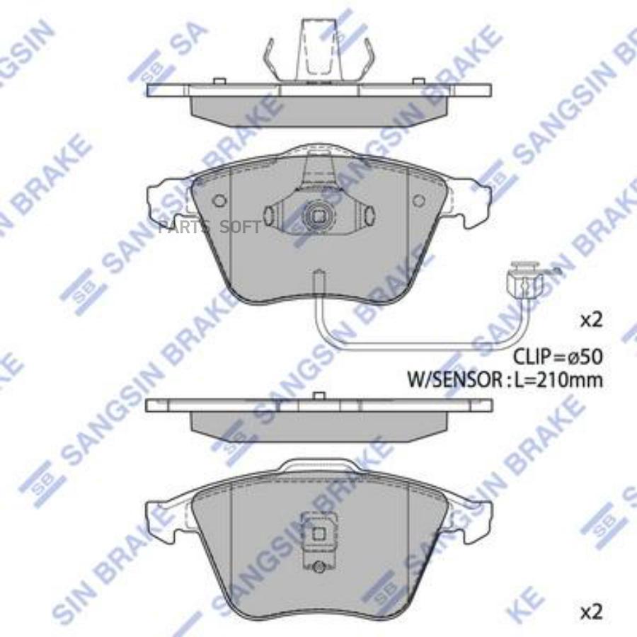 

Тормозные колодки Sangsin brake передние SP1705