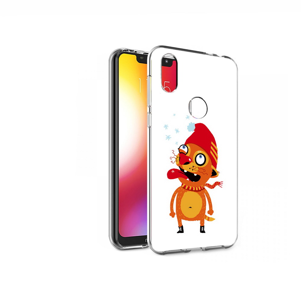 

Чехол MyPads Tocco для Motorola One Зимний кот (PT126881.369.88), Прозрачный, Tocco