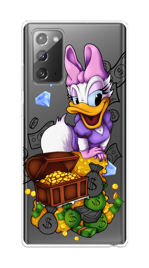 

Чехол на Samsung Galaxy Note 20 "Rich Daisy Duck", Коричневый;белый;фиолетовый, 2100950-6