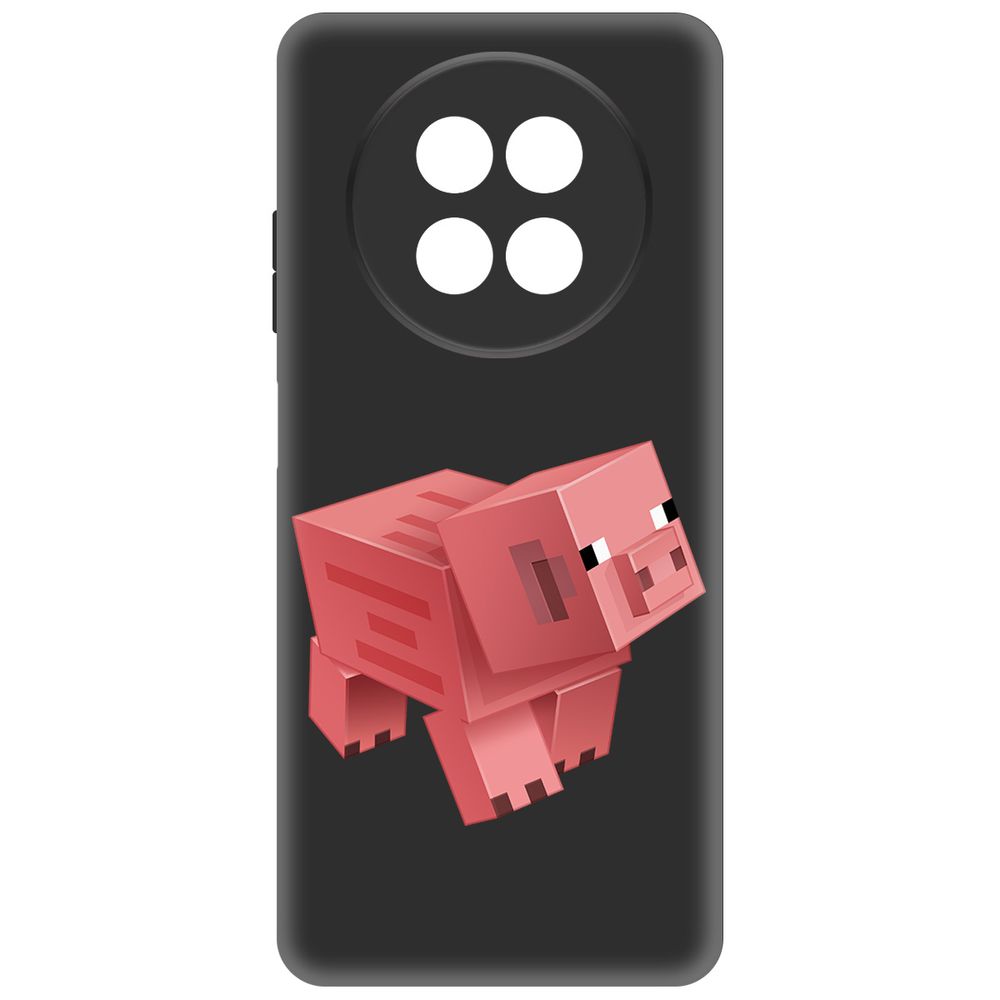 

Чехол-накладка Krutoff Soft Case Minecraft-Свинка для Realme 13+ 5G черный