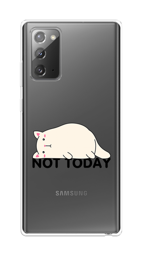 

Чехол на Samsung Galaxy Note 20 "Cat not today", Белый;розовый;черный, 2100950-1