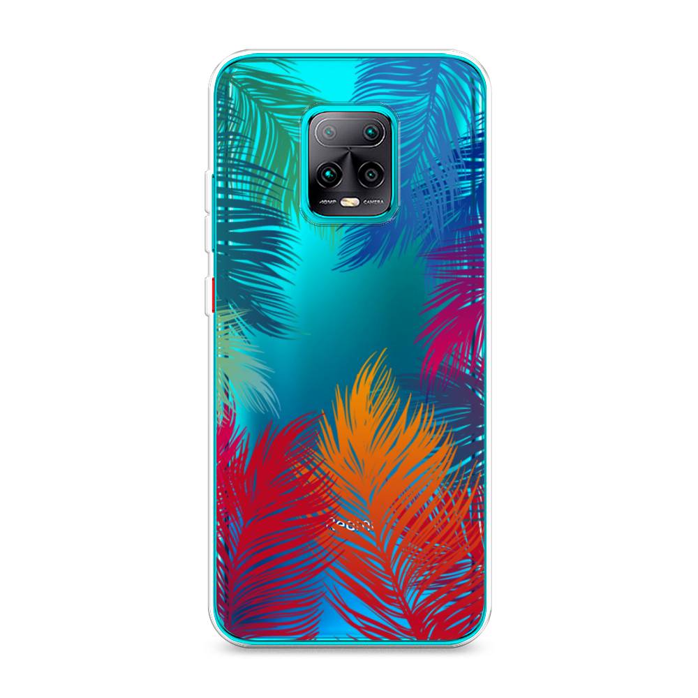 фото Силиконовый чехол "рамка из перьев" на xiaomi redmi 10x pro 5g awog