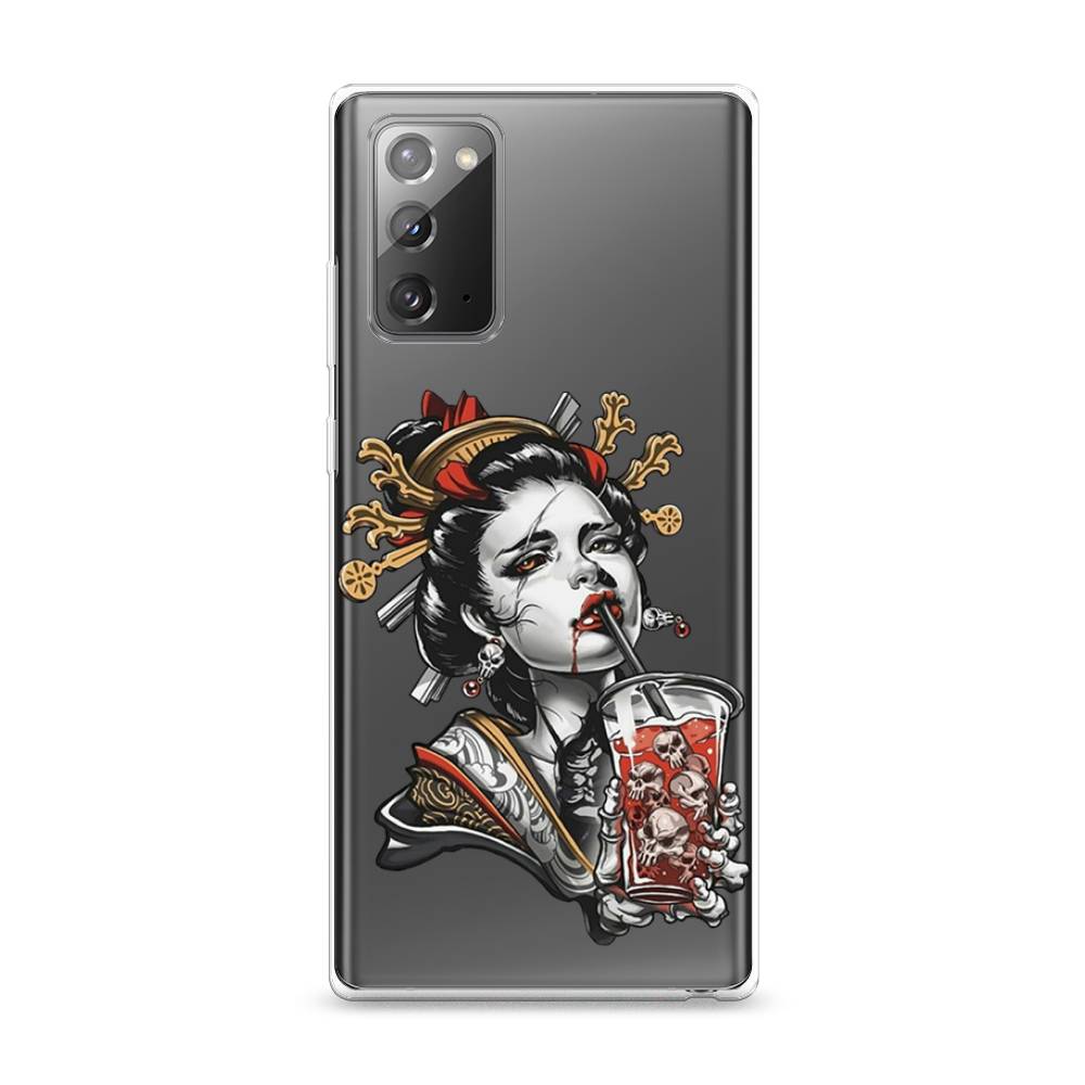 

Чехол на Samsung Galaxy Note 20 "Опасная гейша", Красный;черный;серый, 2100950-4