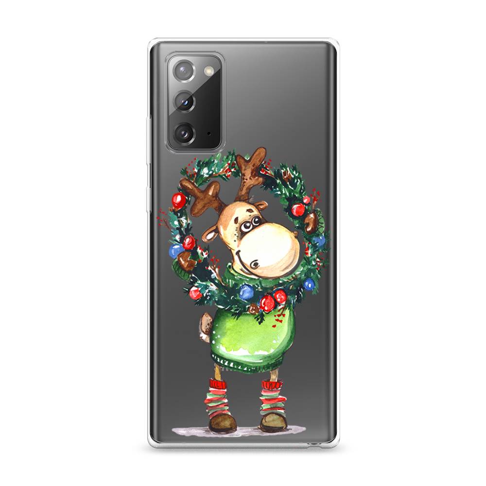 

Чехол на Samsung Galaxy Note 20 "Олень с новогодним венком", 2100950-4