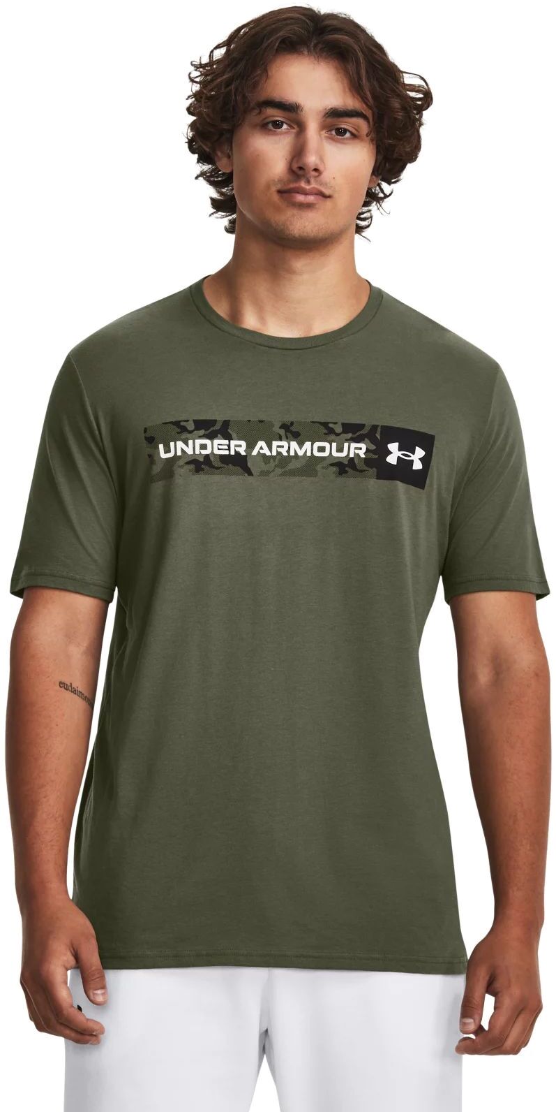 

Футболка мужская Under Armour UA CAMO CHEST STRIPE SS зеленая SM, Зеленый, UA CAMO CHEST STRIPE SS