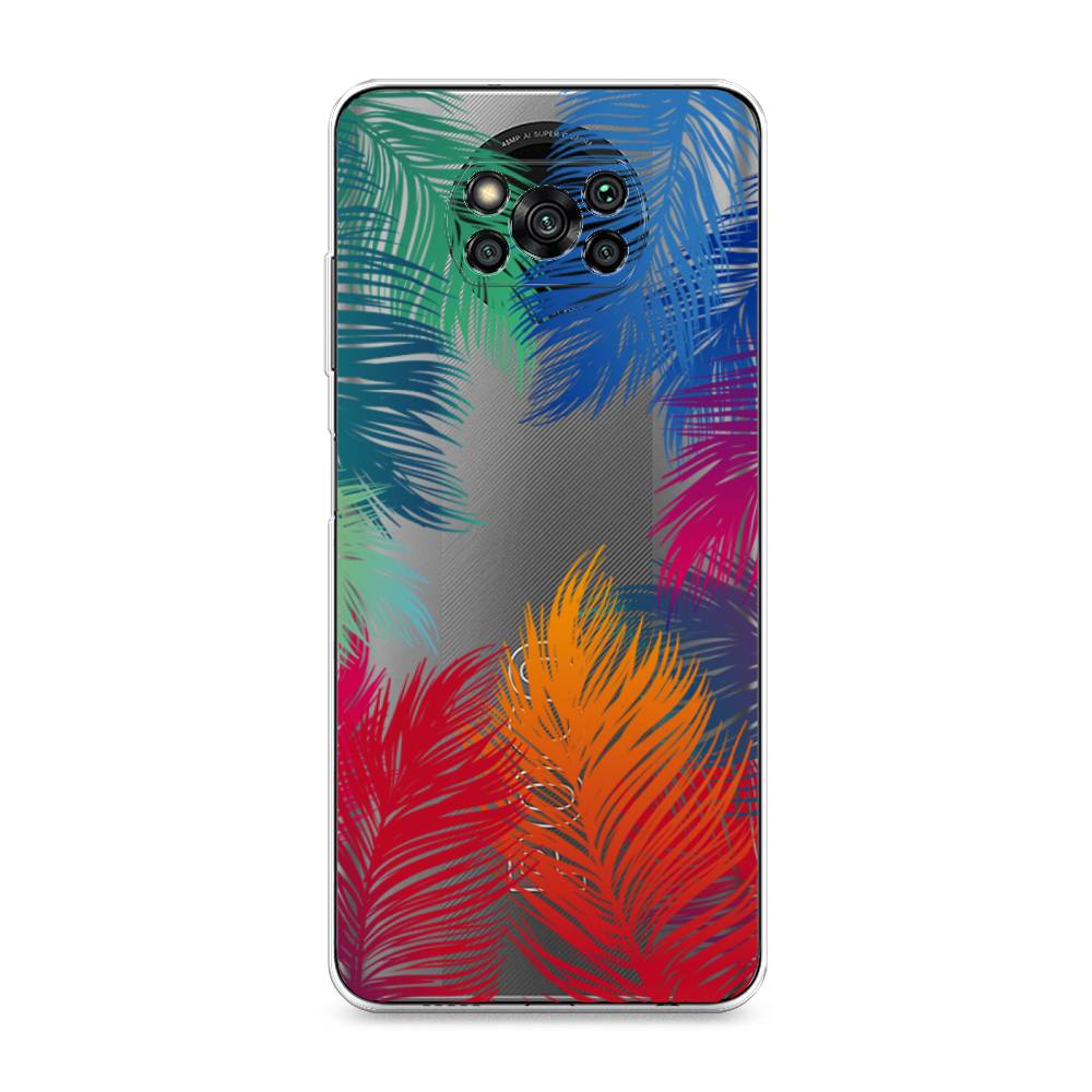 

Чехол Awog на Poco X3/X3 Pro "Рамка из перьев", Разноцветный, 310650-4