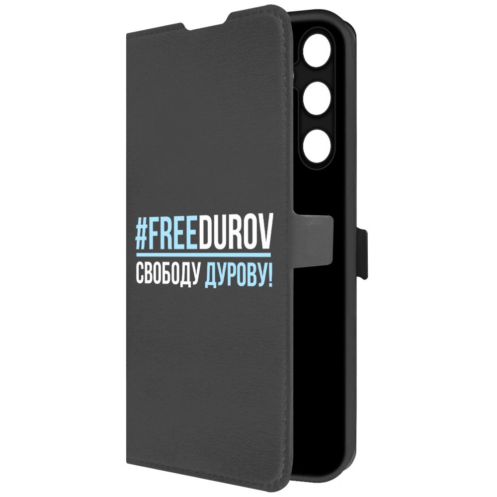 

Чехол-книжка Krutoff Eco Book для Samsung Galaxy A35 5G (A356) Свободу Дурову! (черный)