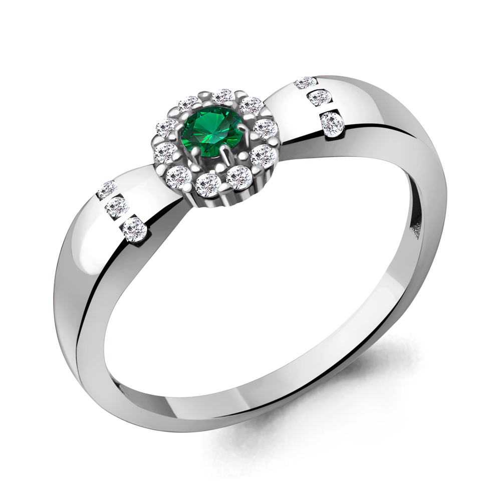 

Кольцо из серебра с фианитом Aquamarine Aquamarine 68811АГ_925_р р, 68811АГ_925_р