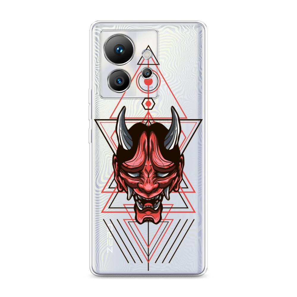 

Чехол на Infinix Zero Ultra 5G "Hanya Oni mask", Серый;красный;черный, 3102850-4