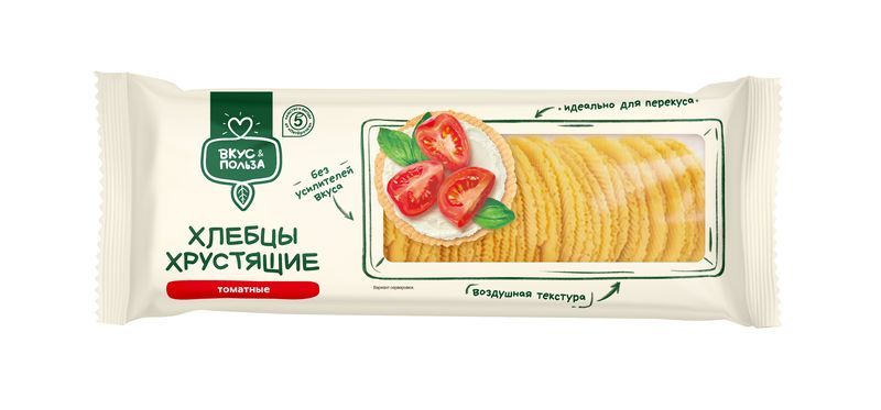 

Хлебцы Вкус & Польза Томатные хрустящие 70 г