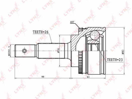 

Шрус LYNXauto CO-7558A