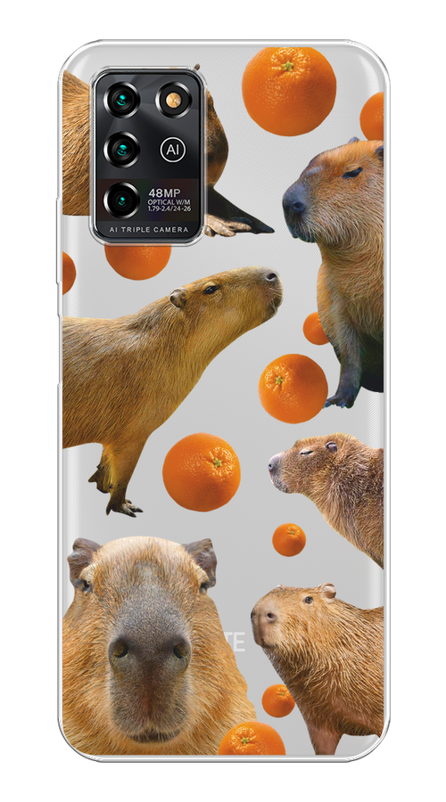 

Чехол на ZTE Blade V30 Vita "Капибара и апельсины", Бежевый;оранжевый, 135050-1