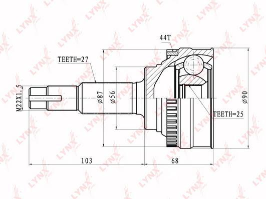 

Шрус LYNXauto CO-5718A