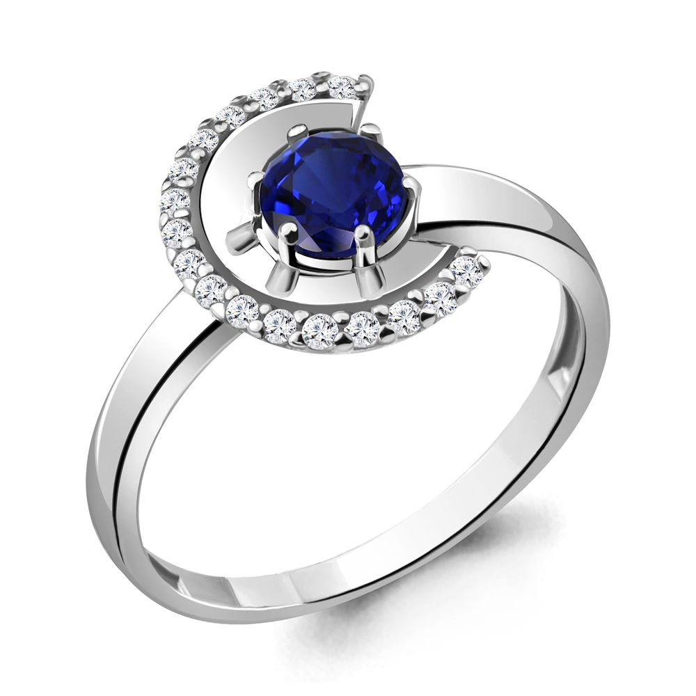 

Кольцо из серебра с фианитом Aquamarine Aquamarine 68809АБ_925_р р, 68809АБ_925_р