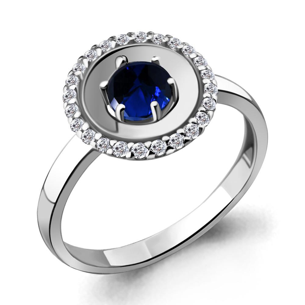 

Кольцо из серебра с фианитом Aquamarine Aquamarine 68808АБ_925_р р, 68808АБ_925_р
