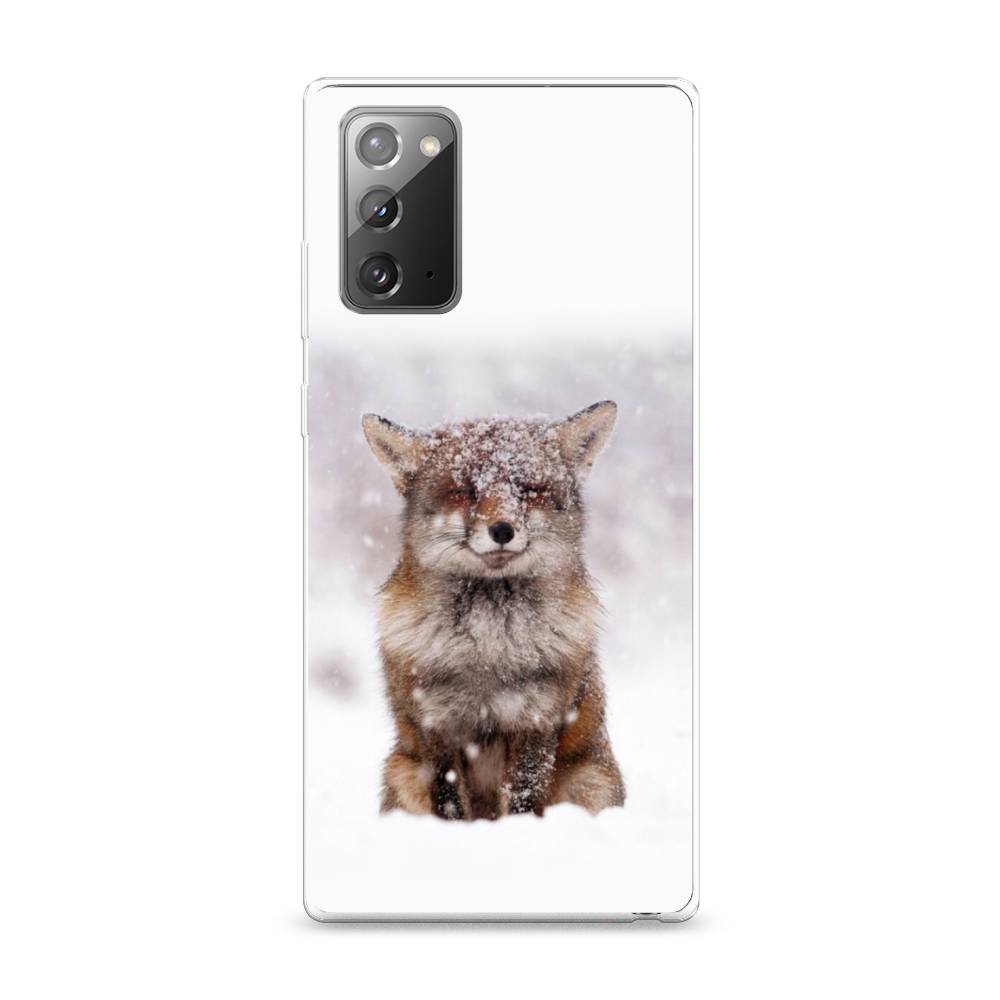 

Чехол на Samsung Galaxy Note 20 "Зимняя лиса", Белый;серый;коричневый, 2100950-1