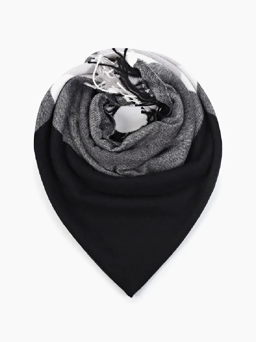 

Платок женский Rosedena shawlcy9004 чёрный, 100x100 см, Черный, shawlcy9004