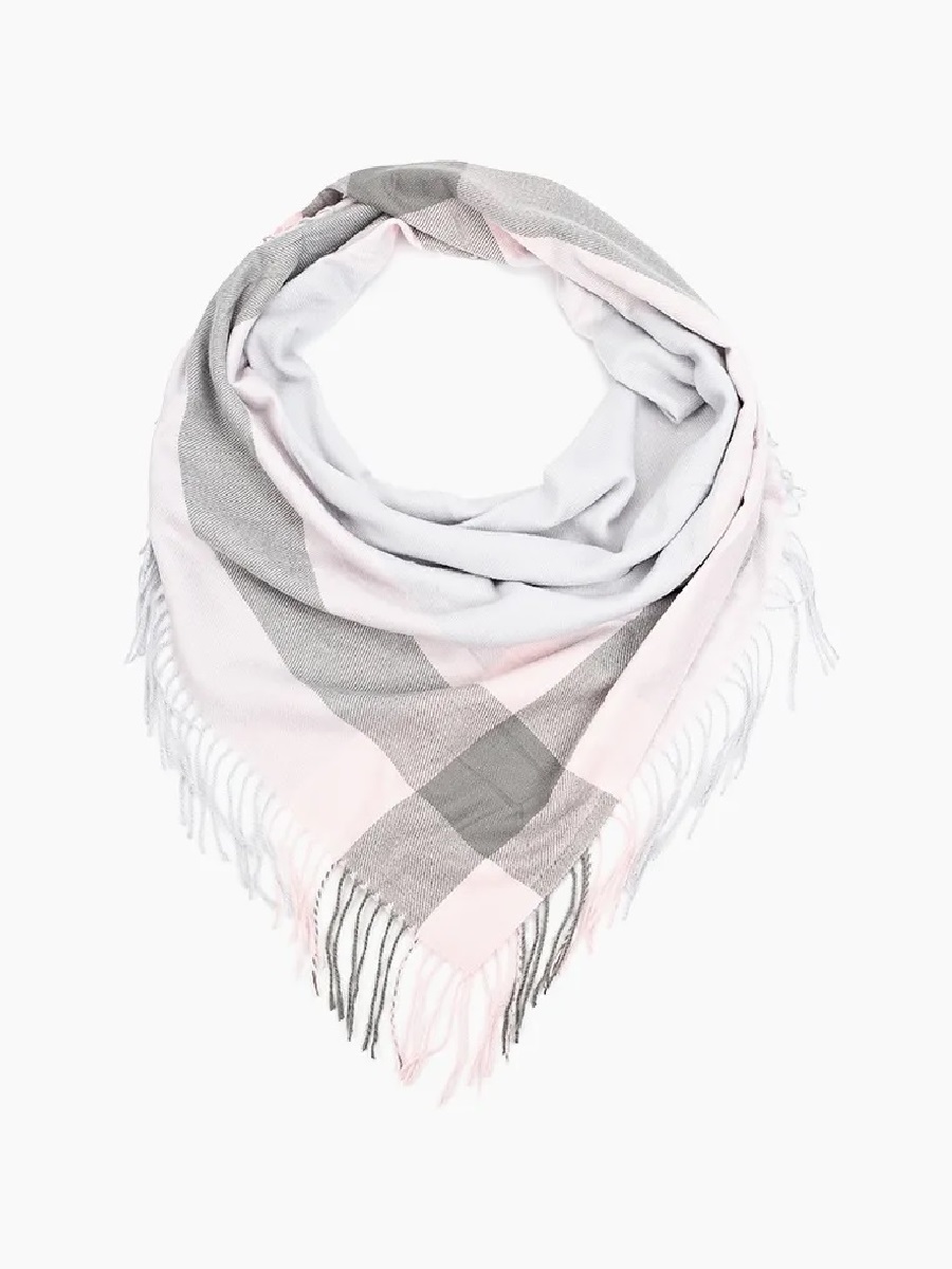 

Платок женский Rosedena shawlcy9004 светло-розовый, 100x100 см, Серый, shawlcy9004